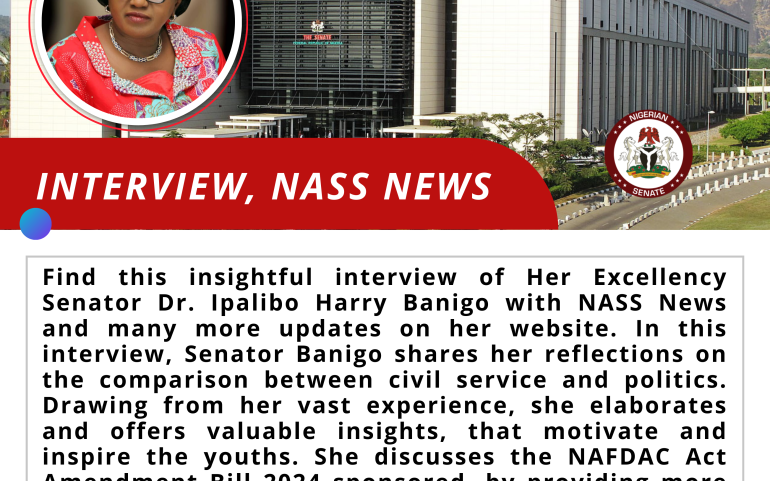 NAFDAC Interview, NASS NEWS